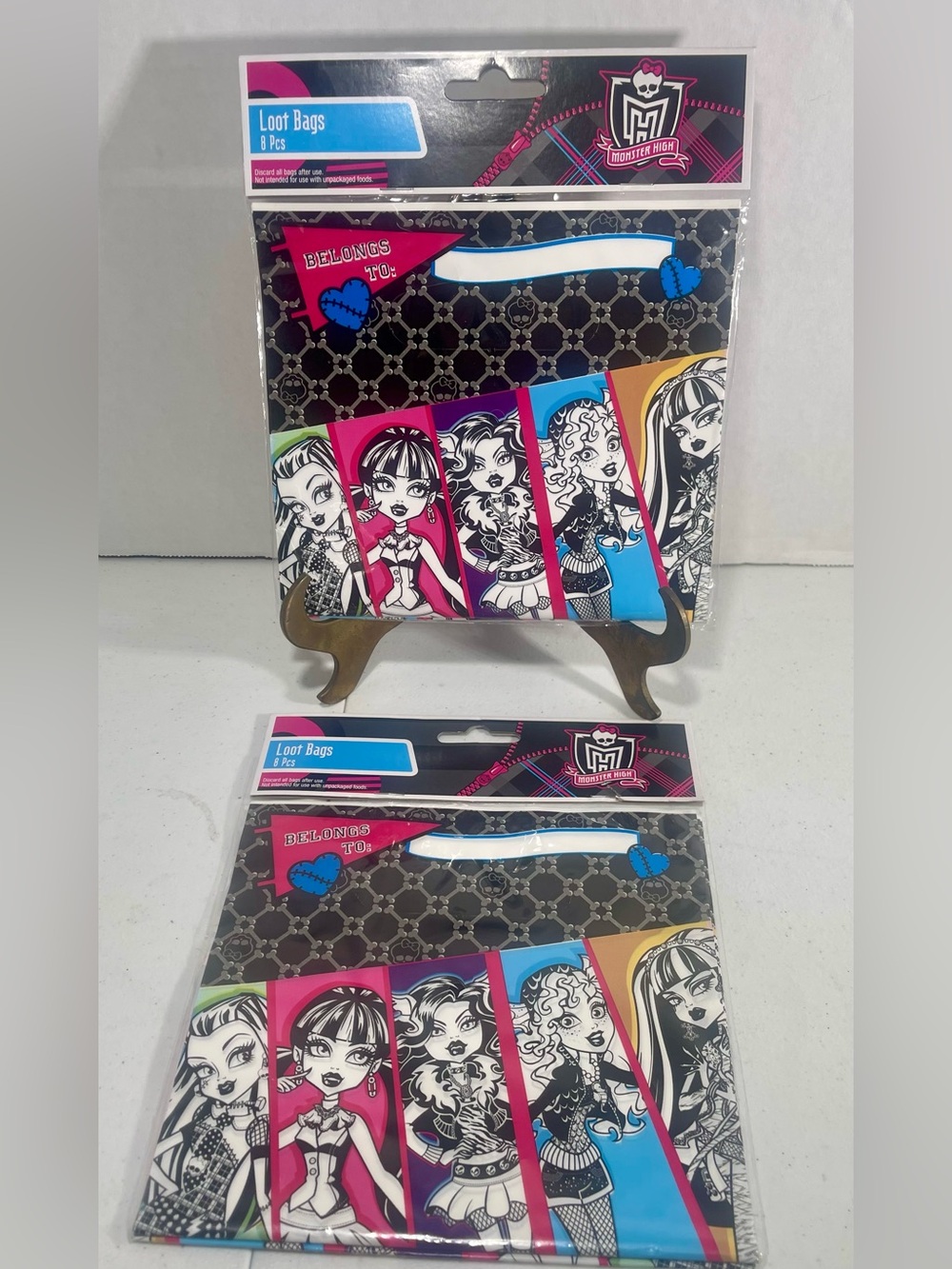 Monster High Loot Goodie Bags 8 Pcs Birthday Parties Supplies NIP X2